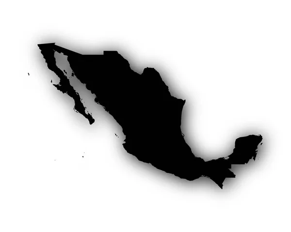 带有阴影的墨西哥地图 — 图库矢量图片
