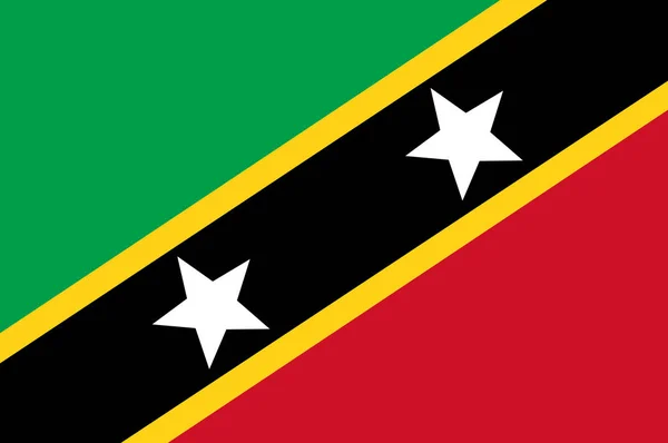 [Kolorowa flaga Saint Kitts i Nevis — Wektor stockowy