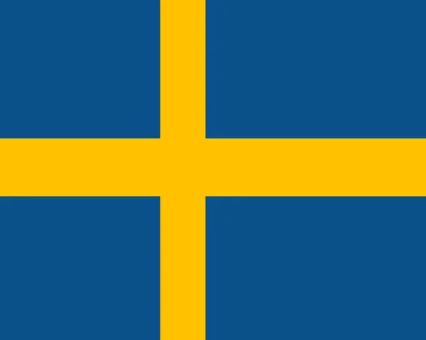 İsveç'in renkli bayrak — Stok Vektör