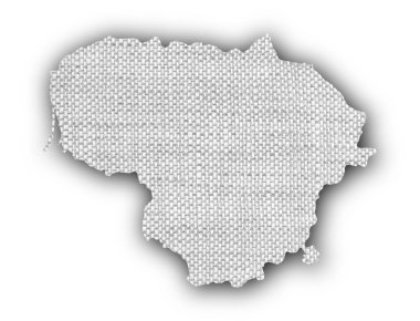 Litvanya haritası üzerinde eski keten