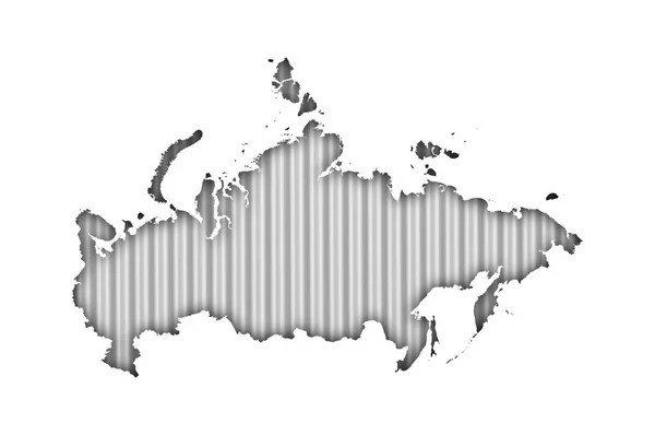 Carte de la Russie sur tôle ondulée — Photo