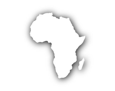 Gölge ile Afrika Haritası