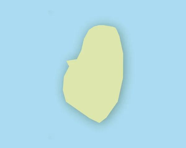 Mapa de São Vicente e Granadinas com sombra — Vetor de Stock