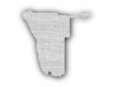 Namibya haritası üzerinde eski keten