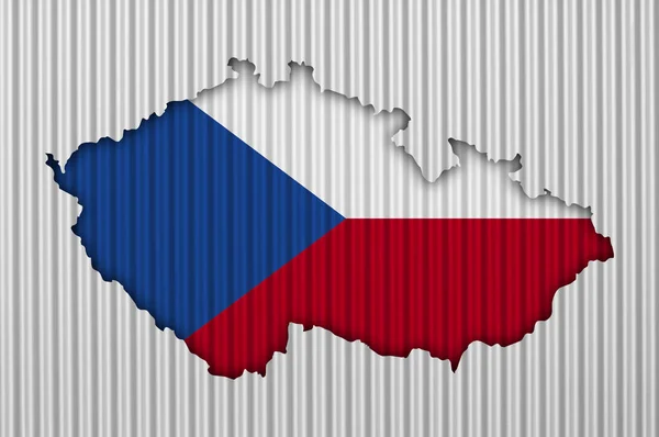 Carte texturée de République tchèque en belles couleurs — Photo