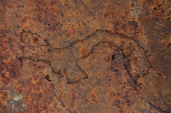 Map of Panama on rusty metal — Stock Photo, Image