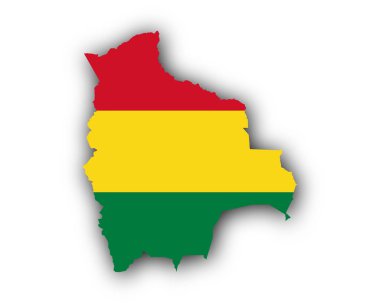 Bolivya haritası ve bayrağı