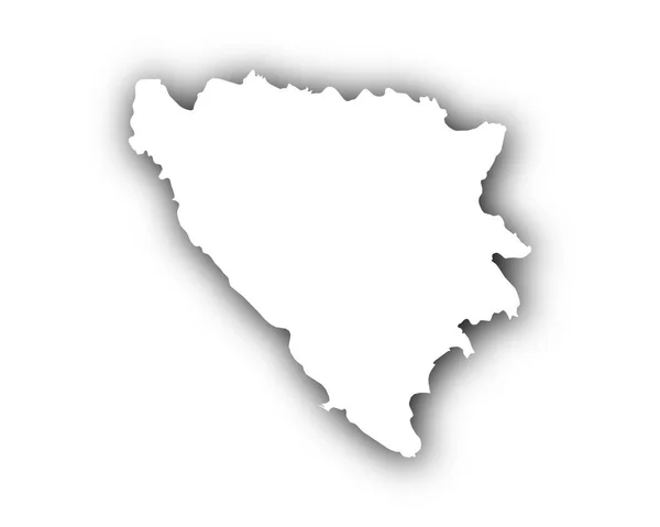 Térkép-Bosznia és Hercegovina-árnyéka — Stock Vector