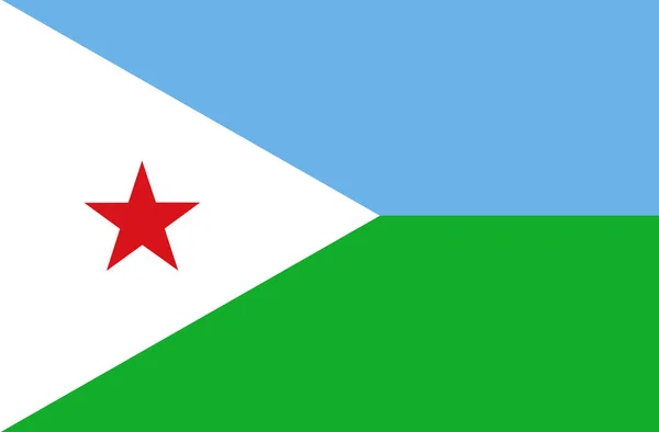 Bandeira colorida de Djibouti —  Vetores de Stock