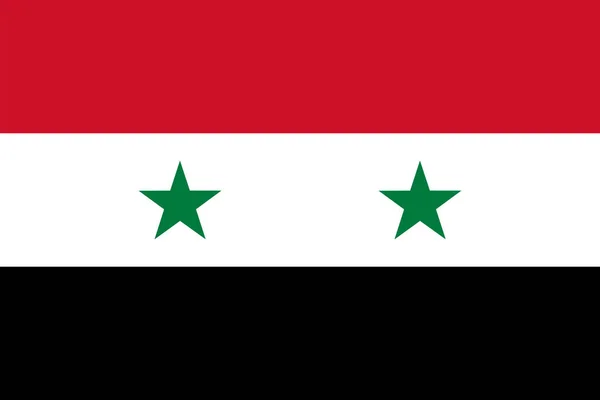 Farbige Flagge Syriens — Stockvektor