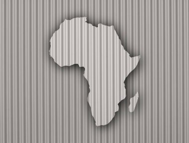 Afrika harita üzerinde oluklu demir