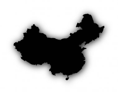 Gölge ile Çin Haritası