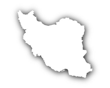 Gölge ile Iran Haritası