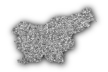 Slovenya harita üzerinde haşhaş tohumu