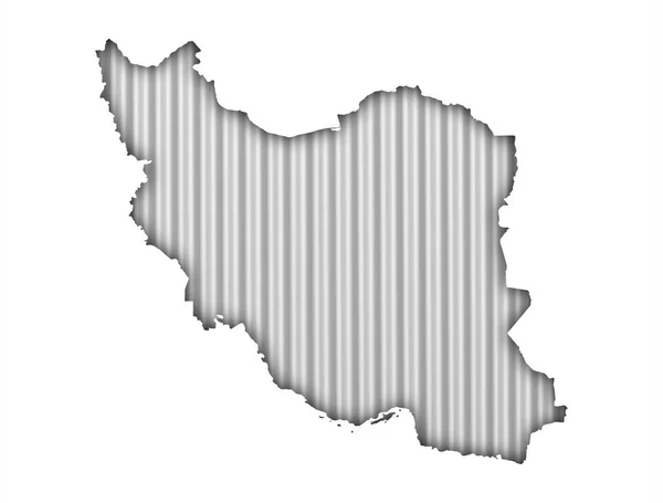 A hullámlemez Irán Térkép — Stock Fotó