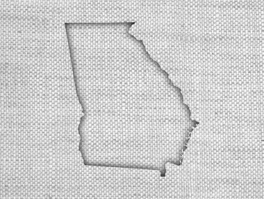 Gürcistan Haritası üzerinde eski keten