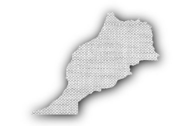 Fas Haritası üzerinde eski keten