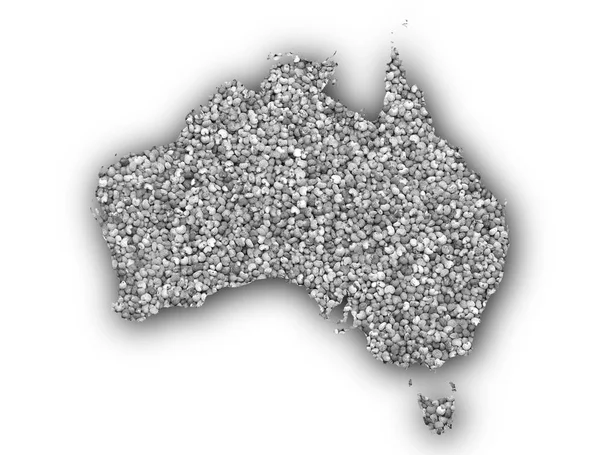 澳大利亚在漂亮的色彩的纹理的地图 — 图库照片