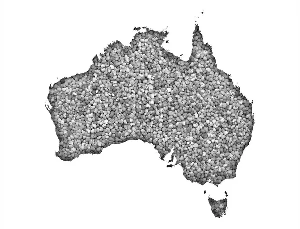 Geweven kaart van Australië in mooie kleuren — Stockfoto