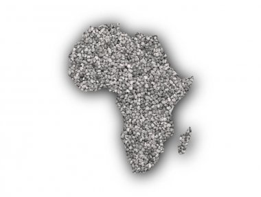 Afrika harita üzerinde haşhaş tohumu