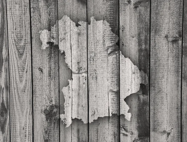 Kaart van Beieren op verweerd hout — Stockfoto