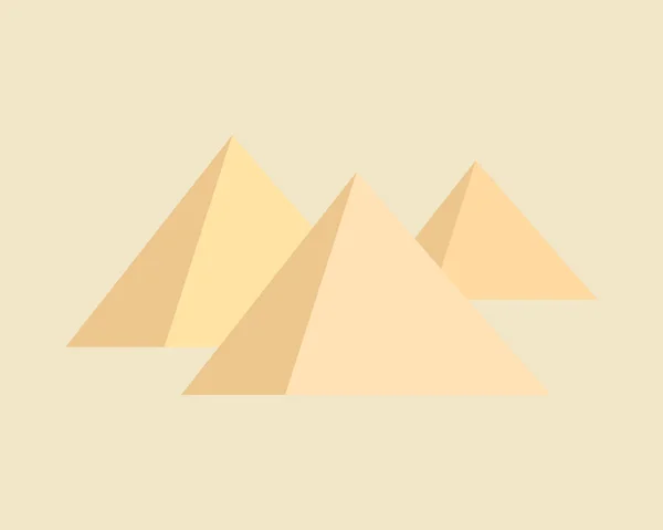 Pyramides sur fond brun — Image vectorielle