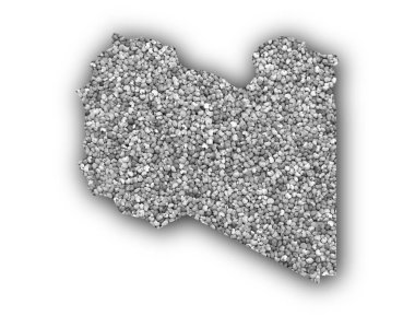 Libya Haritası üzerinde haşhaş tohumu