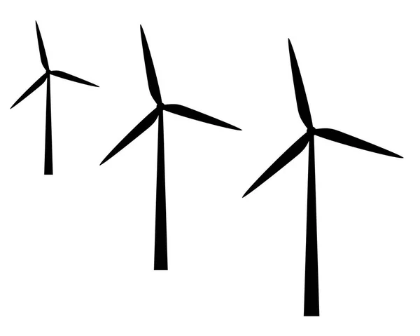 白い背景の上の風車 — ストックベクタ