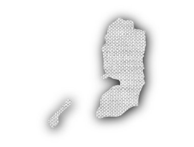 Filistin harita üzerinde eski keten