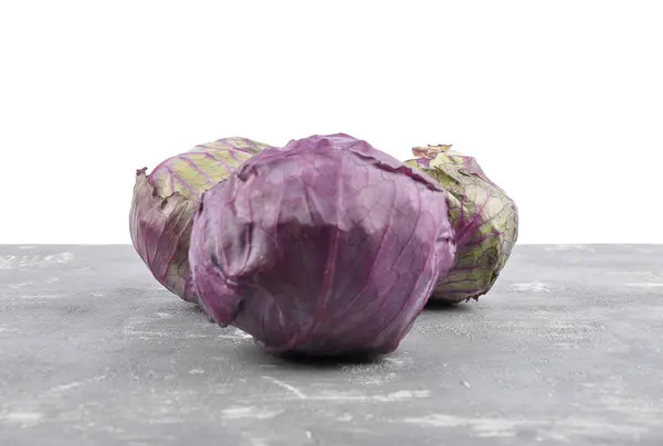 Red cabbage on concrete — Stock Photo, Image