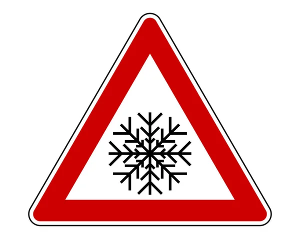 Atención garrapata nieve en blanco — Vector de stock