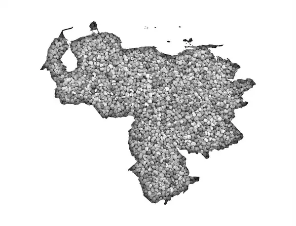 Mapa Wenezueli na maku — Zdjęcie stockowe