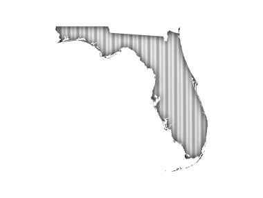Florida'nın haritada oluklu demir