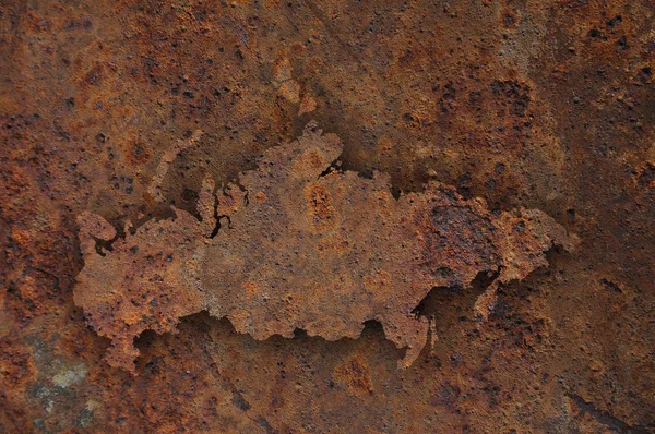 Mapa de Rusia en metal oxidado —  Fotos de Stock