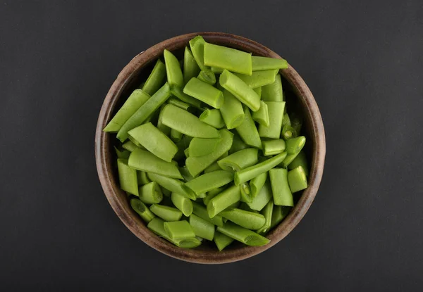 Common beans cut in bowl — Stock Photo, Image