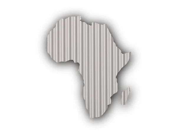 Map of Africa on corrugated iron — Stock Photo, Image