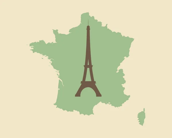 Πύργος του Άιφελ και Γαλλία vintage στυλ — Διανυσματικό Αρχείο