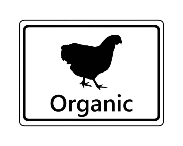 Sign for organic poultry keeping — Stock Vector