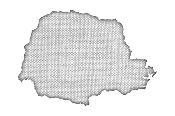 Карта Парани на старому лляному полотні. — стокове фото