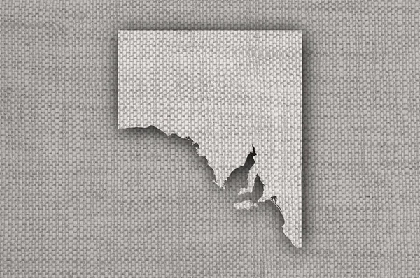 Mapa de Australia Meridional en lino viejo —  Fotos de Stock