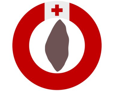 Arkaplanda bayraklı Tonga Haritası