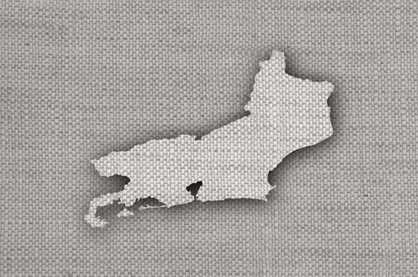 Harta Rio de Janeiro pe lenjerie de pat veche — Fotografie, imagine de stoc