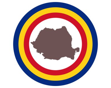 Arkaplanda Romanya haritası ve bayrak