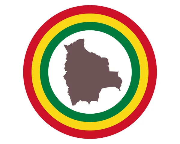 Mapa de Bolívia no fundo com bandeira — Vetor de Stock