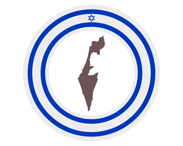 깃발을 배경으로 한 이스라엘의 지도 — 스톡 벡터