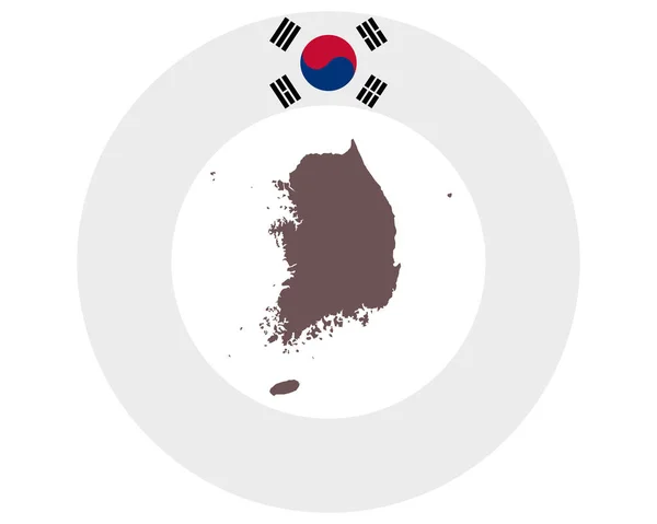 한국의 국기 배경 지도 — 스톡 벡터