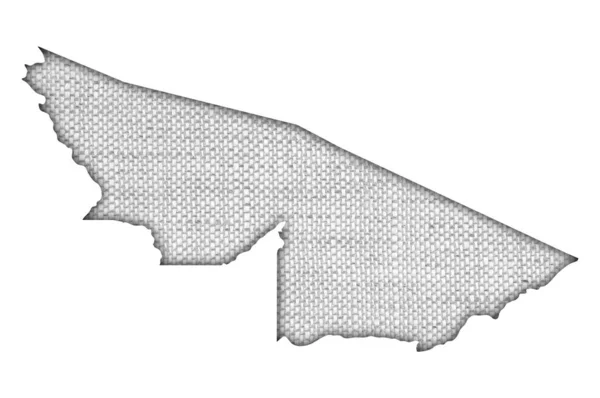 Mapa Acre na starej pościeli — Zdjęcie stockowe