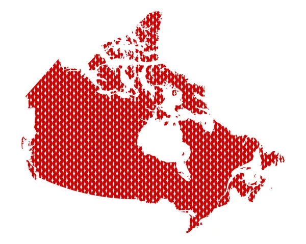 Mapa llano de Canadá — Vector de stock