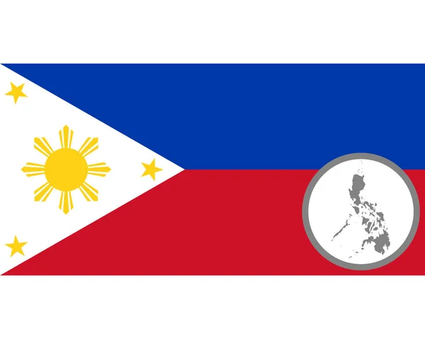 Flag and map of the Philippines — Stock Vector