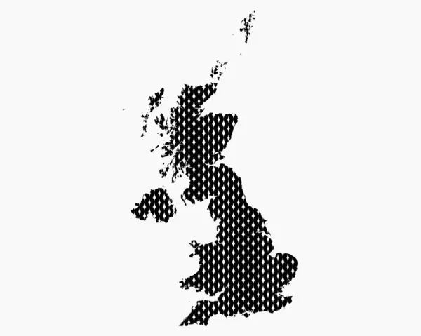 英国のプレーンの地図 — ストックベクタ